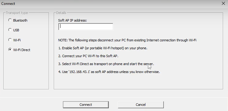 WO Mic app connection method