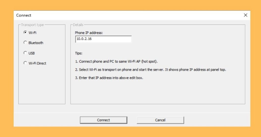Connect From Client On PC